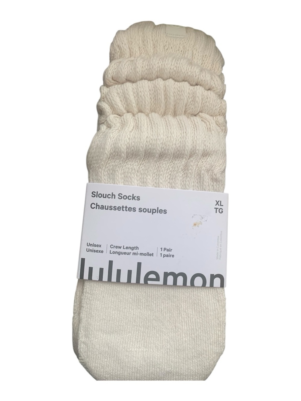 NWT Lululemon slouch crew socks Size XL